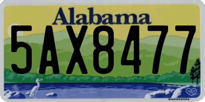 AL license plate 5AX8477