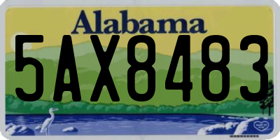 AL license plate 5AX8483