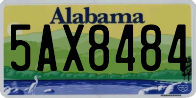 AL license plate 5AX8484