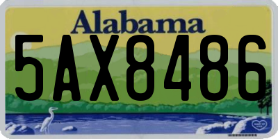 AL license plate 5AX8486