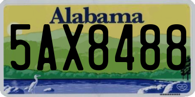 AL license plate 5AX8488