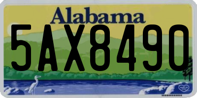AL license plate 5AX8490