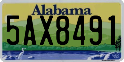 AL license plate 5AX8491