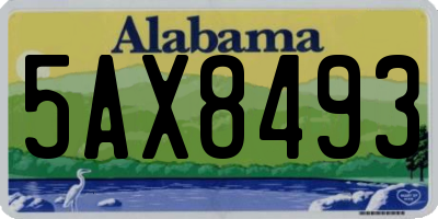 AL license plate 5AX8493