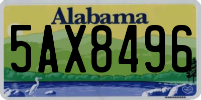 AL license plate 5AX8496