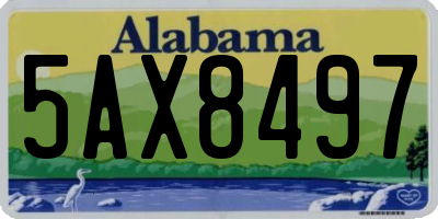 AL license plate 5AX8497