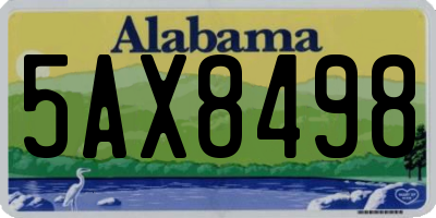 AL license plate 5AX8498