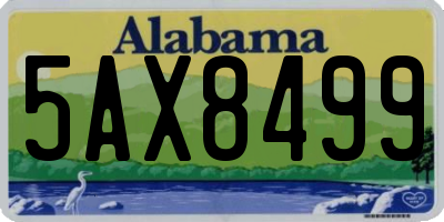 AL license plate 5AX8499