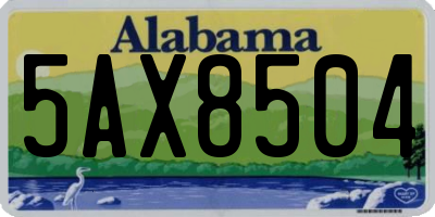 AL license plate 5AX8504