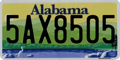 AL license plate 5AX8505