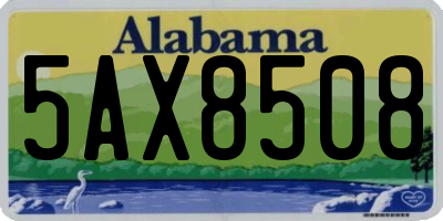 AL license plate 5AX8508