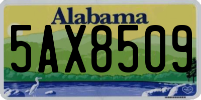 AL license plate 5AX8509