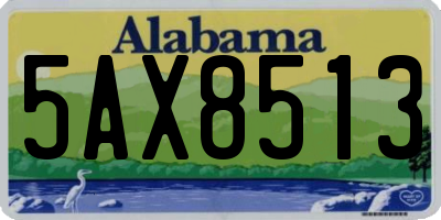 AL license plate 5AX8513