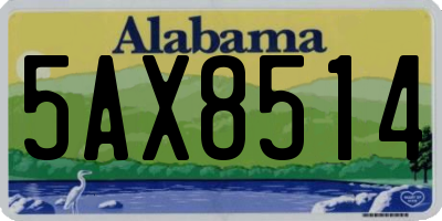 AL license plate 5AX8514
