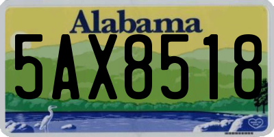 AL license plate 5AX8518