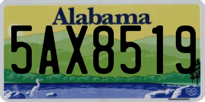 AL license plate 5AX8519