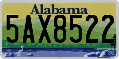 AL license plate 5AX8522
