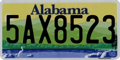 AL license plate 5AX8523