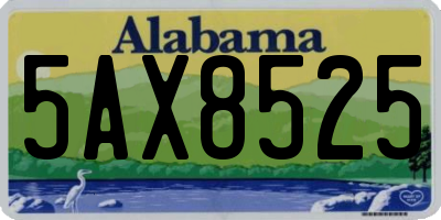 AL license plate 5AX8525