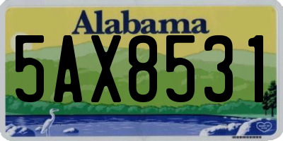 AL license plate 5AX8531