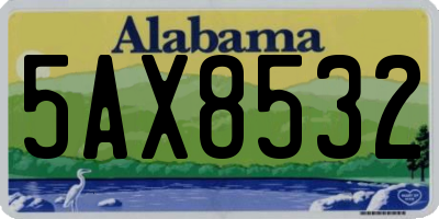 AL license plate 5AX8532