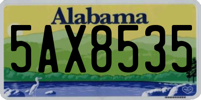 AL license plate 5AX8535