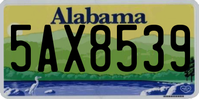 AL license plate 5AX8539