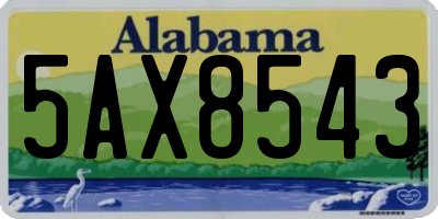 AL license plate 5AX8543