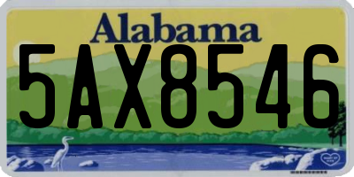 AL license plate 5AX8546