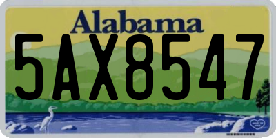 AL license plate 5AX8547