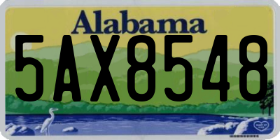 AL license plate 5AX8548