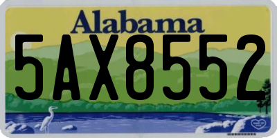 AL license plate 5AX8552