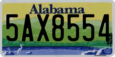 AL license plate 5AX8554