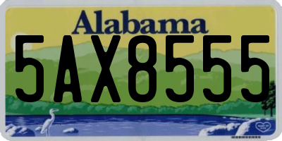 AL license plate 5AX8555