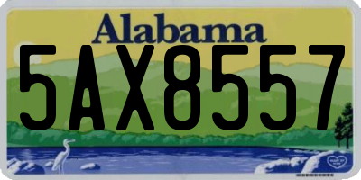 AL license plate 5AX8557