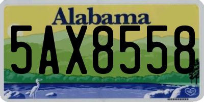 AL license plate 5AX8558