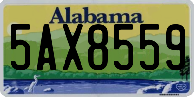 AL license plate 5AX8559