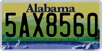 AL license plate 5AX8560