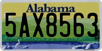 AL license plate 5AX8563