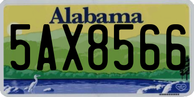 AL license plate 5AX8566