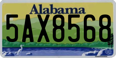 AL license plate 5AX8568