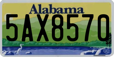 AL license plate 5AX8570