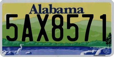 AL license plate 5AX8571