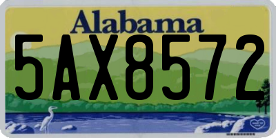 AL license plate 5AX8572