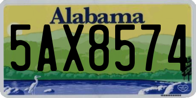 AL license plate 5AX8574