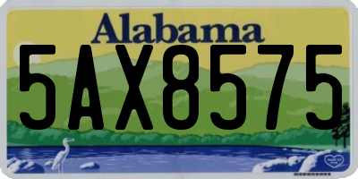 AL license plate 5AX8575