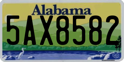AL license plate 5AX8582