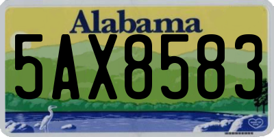 AL license plate 5AX8583