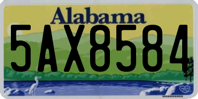 AL license plate 5AX8584