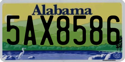 AL license plate 5AX8586